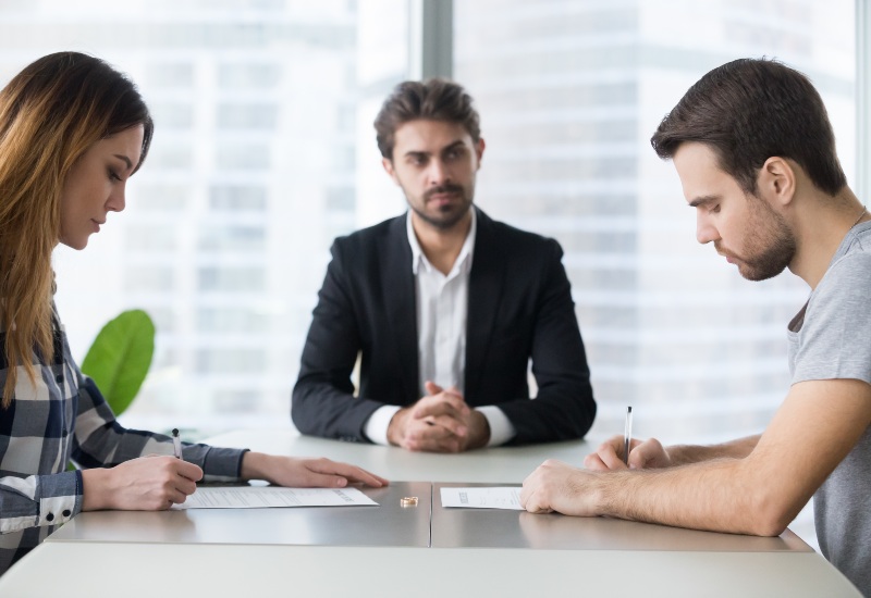 A couple is getting legal assistance for divorce in Palm Beach County, FL, through Hudson Family Law